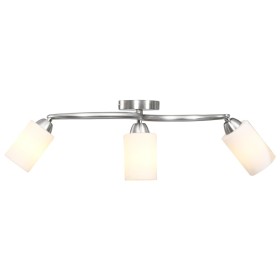 Lámpara de techo pantallas cerámica cono blanco 3 bombillas E14