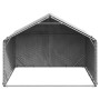 Caseta perros exterior con cubierta 2x2x1,5 m acero galvanizado