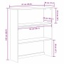 Hutch ASKIM Blanco 91 x 30 x 104 cm Madera maciza de pino