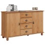 Vitrina ASKIM Marrón 133.5 x 40 x 79 cm Madera maciza de pino