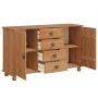 Vitrina ASKIM Marrón 133.5 x 40 x 79 cm Madera maciza de pino