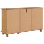 Vitrina ASKIM Marrón 133.5 x 40 x 79 cm Madera maciza de pino