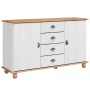 Vitrina ASKIM 133.5 x 40 x 79 cm Madera maciza de pino