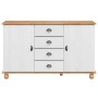 Vitrina ASKIM 133.5 x 40 x 79 cm Madera maciza de pino