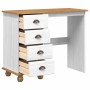 Escritorio ASKIM Blanco 95 x 40 x 75 cm Madera maciza de pino