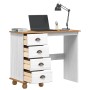 Escritorio ASKIM Blanco 95 x 40 x 75 cm Madera maciza de pino