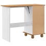 Escritorio ASKIM Blanco 95 x 40 x 75 cm Madera maciza de pino