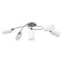 Lámpara de techo pantallas cerámica cono blanco 5 bombillas E14