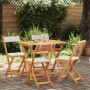 Conjunto bistro 5 pcs Marrón madera maciza de acacia