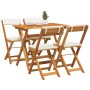 Conjunto bistro 5 pcs Marrón madera maciza de acacia