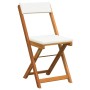 Conjunto bistro 5 pcs Marrón madera maciza de acacia