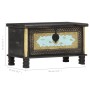 Black mango wood storage trunk 80x40x45 cm by vidaXL, Storage trunks - Ref: Foro24-286396, Price: 220,83 €, Discount: %