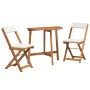 Conjunto bistro 3 pcs Marrón madera maciza de acacia