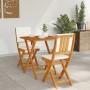 Conjunto bistro 3 pcs Marrón madera maciza de acacia