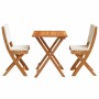 Conjunto bistro 3 pcs Marrón madera maciza de acacia