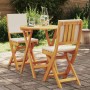 Conjunto bistro 3 pcs Marrón madera maciza de acacia
