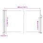 Toldo lateral retráctil crema 117x300 cm