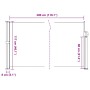 Toldo lateral retráctil marrón 117x300 cm