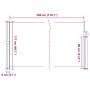 Toldo lateral retráctil antracita 117x300 cm