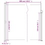 Toldo lateral retráctil crema 220x300 cm