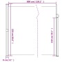 Toldo lateral retráctil marrón 220x300 cm