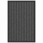 Felpudo Rayado Negro y Gris 40 x 60 cm Polipropileno y PVC
