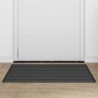 Felpudo Rayado Negro y Gris 60 x 90 cm Polipropileno y PVC
