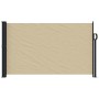 Toldo lateral retráctil beige 120x500 cm