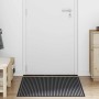 Felpudo Striped Negro y Gris 80 x 120 cm Polipropileno, PVC