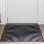 Felpudo Striped Negro y Gris 80 x 120 cm Polipropileno, PVC