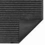 Felpudo Striped Negro y Gris 80 x 120 cm Polipropileno, PVC