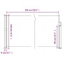 Toldo lateral retráctil blanco 120x500 cm