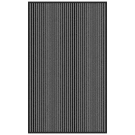 Felpudo a rayas negro y gris 90x150 cm