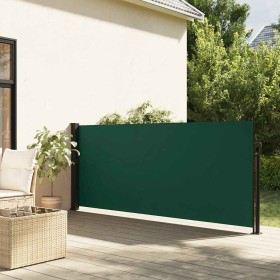 Toldo lateral retráctil verde oscuro 120x500 cm