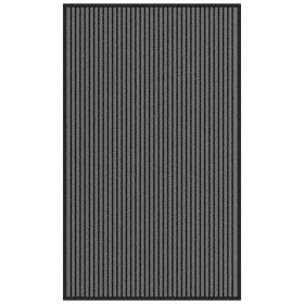 Felpudo a rayas negro y gris 90x150 cm