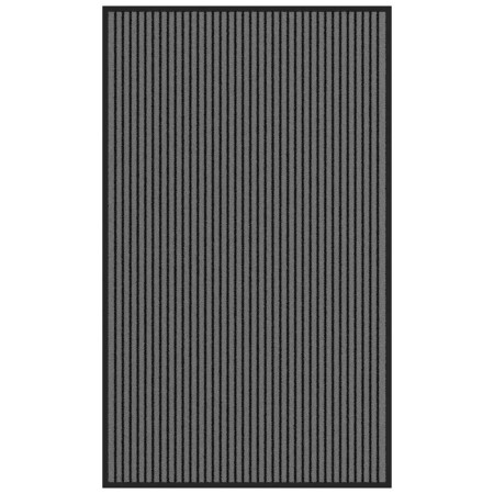 Felpudo a rayas negro y gris 90x150 cm