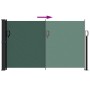 Toldo lateral retráctil verde oscuro 120x500 cm