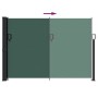 Toldo lateral retráctil verde oscuro 140x500 cm