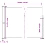 Toldo lateral retráctil marrón 160x500 cm