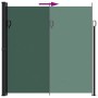 Toldo lateral retráctil verde oscuro 200x500 cm