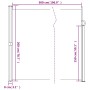 Toldo lateral retráctil gris antracita 200x500 cm