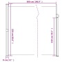 Toldo lateral retráctil verde oscuro 220x500 cm