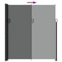 Toldo lateral retráctil gris antracita 220x500 cm