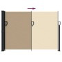 Toldo lateral retráctil beige 140x600 cm