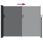 Toldo lateral retráctil negro 160x600 cm