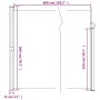 Toldo lateral retráctil gris antracita 200x600 cm