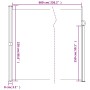 Toldo lateral retráctil marrón 220x600 cm