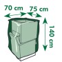 Nature Funda de muebles de jardín para 2 sillas apilables