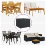 Funda para muebles de exterior 125 x 125 x 74 cm Tela 600D
