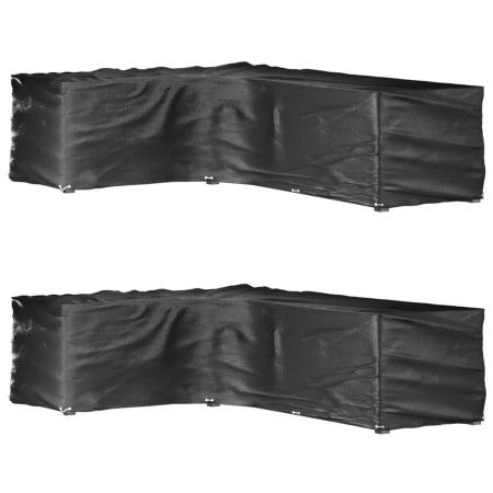 L-förmige Gartenmöbelabdeckungen 2 Einheiten 18 Ösen 220x285x80 cm von vidaXL, Abdeckungen für Gartenmöbel - Ref: Foro24-3155...